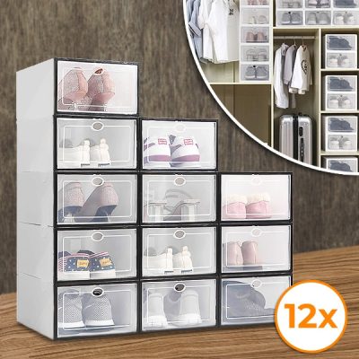 Пластмасова кутия за съхранение на обувки (12 броя) | SHOEZY
