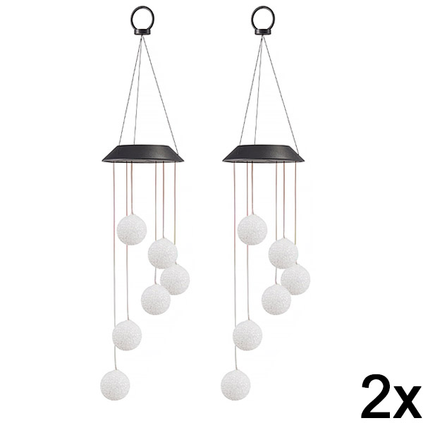 2x Висяща соларна LED градинска лампа | AURAWIND