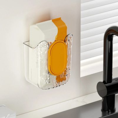 Спестяващ място дозатор за мокри кърпички - стенен монтаж, без пробиване | WIPBOX